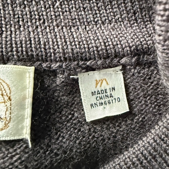 Anthropologie Charcoal and Ivory Bird Cardigan - Picture 8 of 8